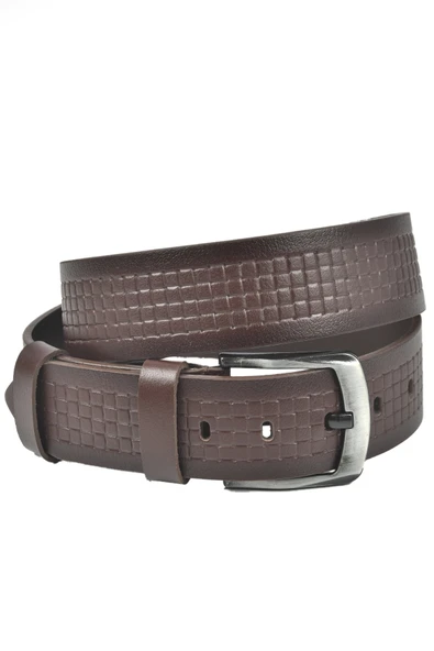 DeepSEA Hakiki Manda Derisi Kot Kemeri 4,5 cm Kare Desenli Spor Kot Kemeri 2502632 - Resim 6