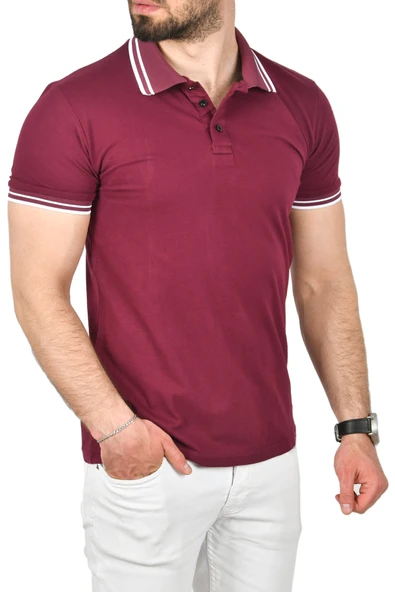 DeepSEA Slim Fit Pamuklu Kumaş Polo Yaka Tişört Nefes Alan Dar Kesim Kıvrılmaz Yaka Tişört 2503021 - 7