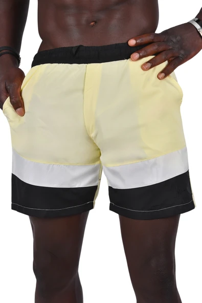 DeepSEA Beli Lastikli Parçalı Hızlı Kuruyan Micro Kumaş İçi Fileli Deniz Şortu 2403003 ürün görseli