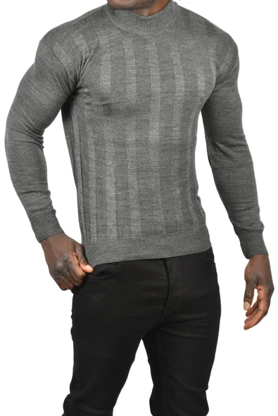 DeepSEA Çizgi Desenli Yarım Balıkçı Yaka Triko Boğazlı Kazak 2505513 - Resim 8