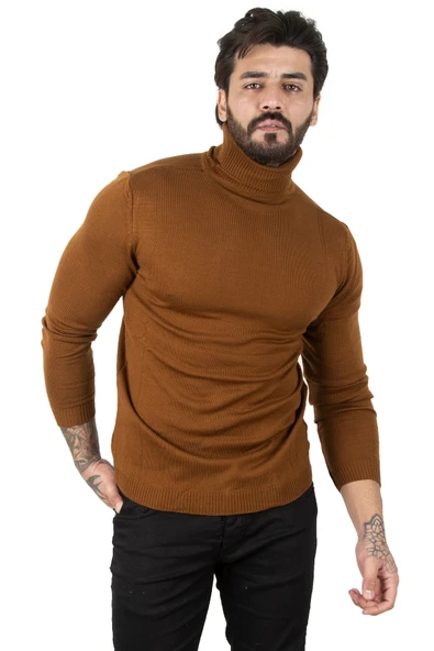 DeepSEA  Standart Fit Balıkçı Yaka Düz Kazak 2002292 - 5