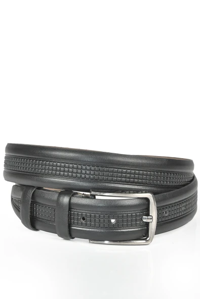 DeepSEA 3,5 cm Desenli Klasik Suni Deri Kemer 2402626 ürün görseli