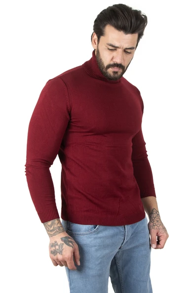 DeepSEA  Standart Fit Balıkçı Yaka Düz Kazak 2002292 - 7