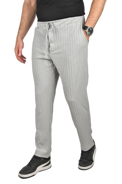 DeepSEA Rahat Kesim Örme Kumaş Beli Lastikli İnce Spor Pantolon 2502216 - Resim 6
