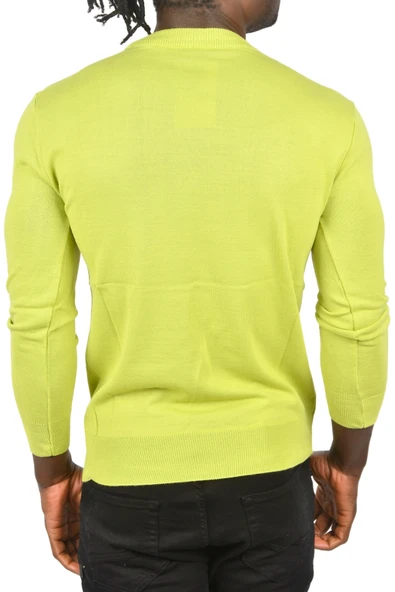 DeepSEA Bisiklet Yaka Triko Dar Kalıp  Tüylenmeyen Kazak 2505499 - Resim 9