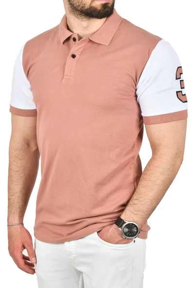 DeepSEA Dar Kesim Pamuklu Polo Yaka Tişört Slim Fit Nefes Alan Kıvrılmaz Polo Yaka Tişört 2503022 - Resim 9