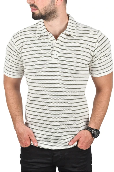 DeepSEA Slim Fit Nefes Alan Pamuklu Polo Yaka Tişört Dar Kesim Örme Kumaş Tişört 2501207 - 11