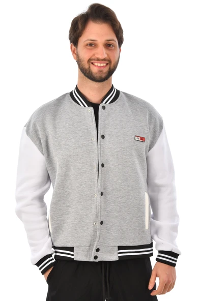 DeepSEA Üç İplik İçi Şardonlu Kolej Yaka Mont Ceket 2304775 - Resim 8