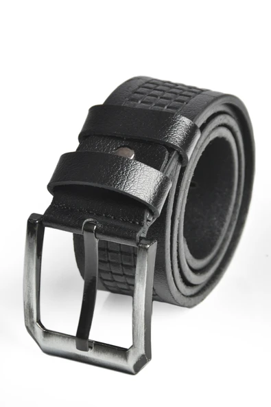 DeepSEA Hakiki Manda Derisi Kot Kemeri 4,5 cm Kare Desenli Spor Kot Kemeri 2502632 - Resim 4