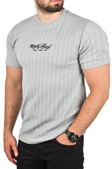 DeepSEA Dar Kesim Pamuklu Tişört Slim Fit Nefes Alan Yumuşak Dokulu Tişört 2504351 - Resim 8