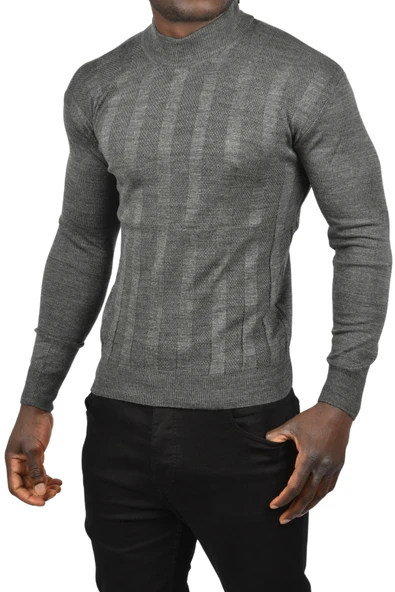 DeepSEA Çizgi Desenli Yarım Balıkçı Yaka Triko Boğazlı Kazak 2505513 - Resim 6