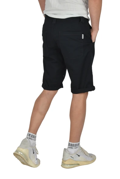 DeepSEA Yeni Sezon Yan Cep Fermuarlı Slim Fit Kargo Şort Kapri 2301613 - Resim 5