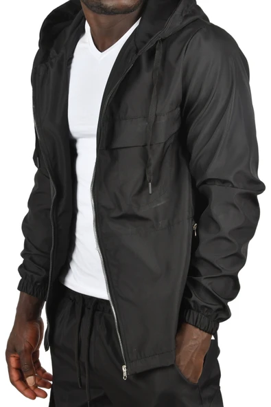 DeepSEA Su ve Rüzgar Geçirmez Kapüşonlu Cepleri Fermuarlı Slim Fit Mevsimlik Mont Yağmurluk 2500775 - Resim 6