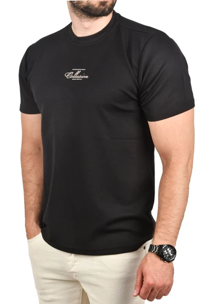 DeepSEA Bisiklet Yaka Dar Kesim Pamuklu Tişört Nefes Alan Yumuşak Dokulu Tişört 2504350 - Resim 4