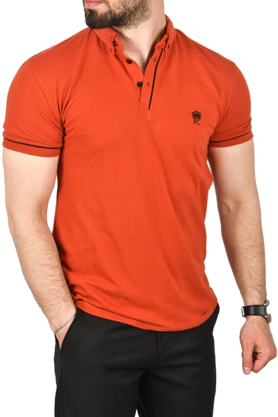 DeepSEA Slim Fit Dar Kesim Pamuklu Pike Kumaş Polo Yaka Tişört Nefes Alan Kıvrılmaz Polo Yaka Tişört 2503020 - 1