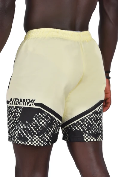 DeepSEA Desenli Hızlı Kuruyan File Astarlı Mikro Kumaş Deniz Şortu 2403006 - Resim 5