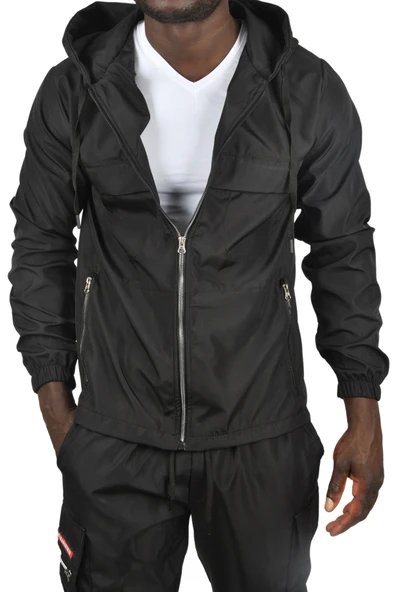 DeepSEA Su ve Rüzgar Geçirmez Kapüşonlu Cepleri Fermuarlı Slim Fit Mevsimlik Mont Yağmurluk 2500775 ürün görseli