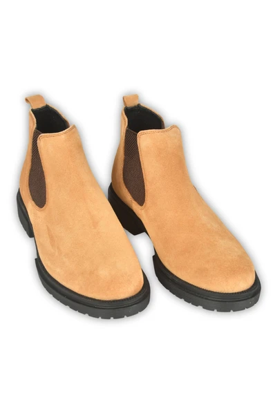 DeepSEA Yanları Lastikli Süet Deri Ortopedik Taban Chelsea Bot 2509938 - Resim 12