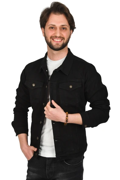 DeepSEA Slim Fit Likralı Kot Mont Jean Ceket 2201007 - 4