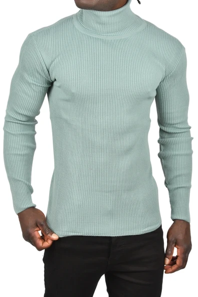 DeepSEA İnce Fitilli Tam Boğazlı Balıkçı Yaka Tüylenmeyen Triko Kazak 2505498 - 7