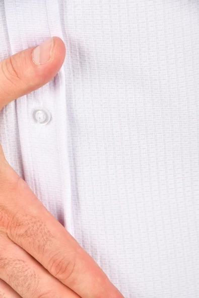 DeepSEA Slim Fit Dar Kesim Pamuklu Spor Gömlek Jakar Kumaş Likralı Gömlek 2500552 - Resim 5