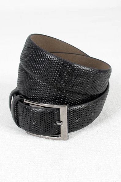 DeepSEA Desenli Klasik Kemer 3,5 cm Suni Deri Kemer 2000006 - Resim 2