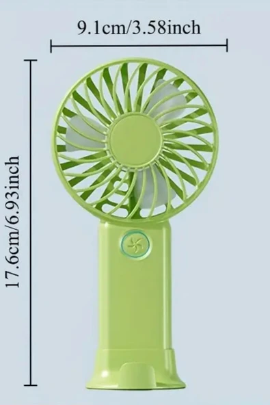 3 Hız Kademeli Şarjlı Sessiz El Vantilatörü Telefon Tutucu Özellikli El Masa Fanı - Resim 2