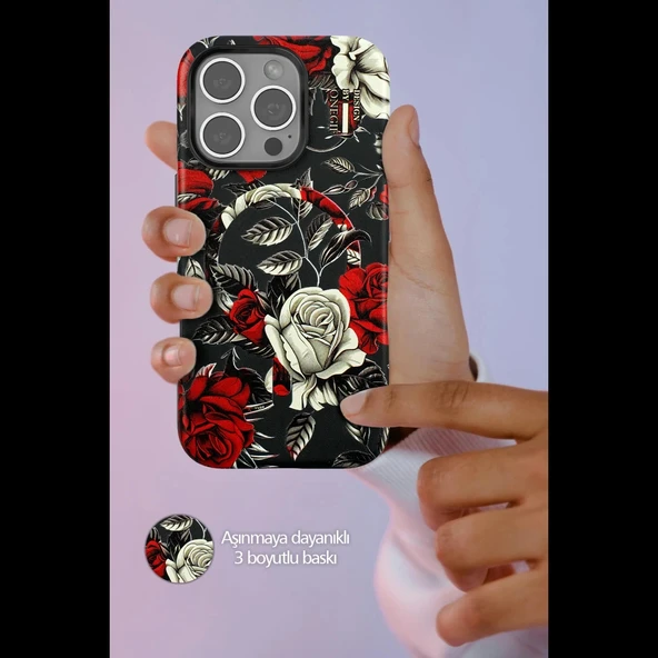 Onegif iPhone 15 Flower Series Magsafe Kapak - 3