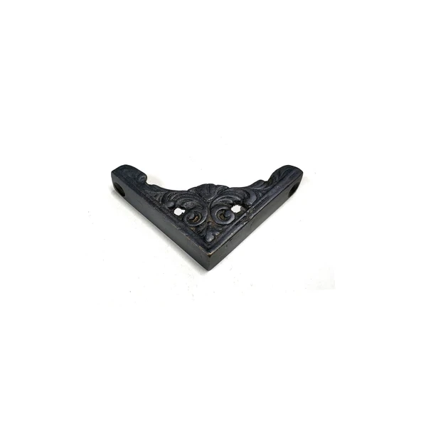 Antika Tarz Dekoratif Pirinç Köşe Süsü - 58x58 mm, Oksit - 1