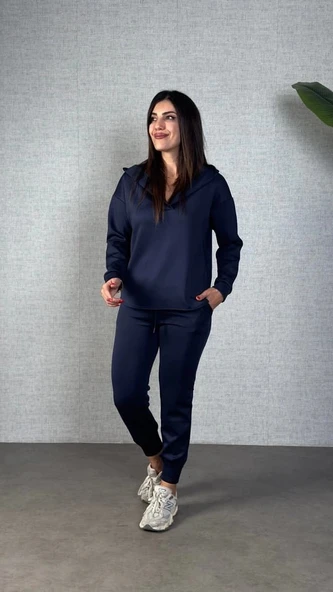 Kadın Uzun Kollu Kapüşonlu Ikili Takım ürün görseli