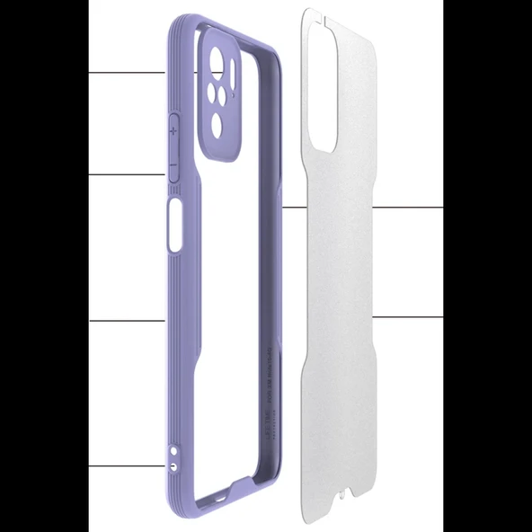 Joy Tekno Xiaomi Redmi Note 10 Kılıf Platin Silikon - Resim 3