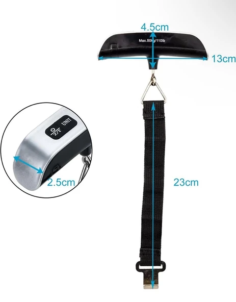 Elektronik El Bagaj - Valiz Tartısı , Bavul Kantarı - Resim 2