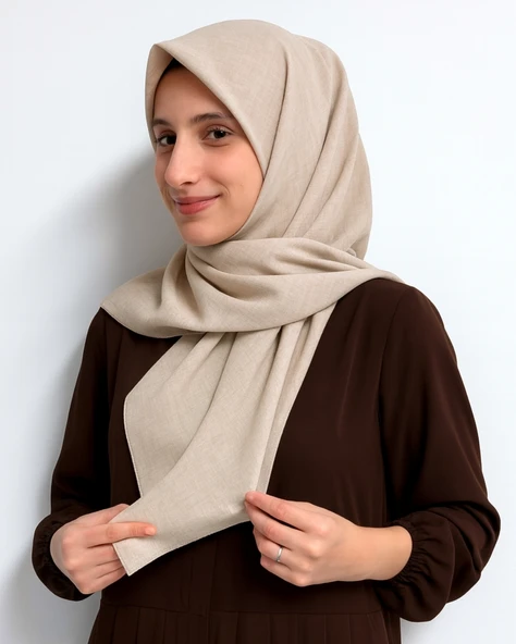 Denim Kare Eşarp– Kaymaz, Rahat ve Şık Kullanım - Resim 9