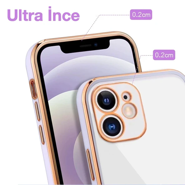Apple iPhone 11 Kılıf Laser Line Silikon Kapak Lila ürün görseli 1