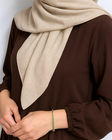 Denim Kare Eşarp– Kaymaz, Rahat ve Şık Kullanım - Resim 10