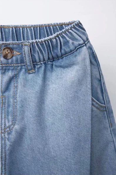La Ciel Paris Çocuk Denim Pantolon Mavi – Rahat Kesim - 3