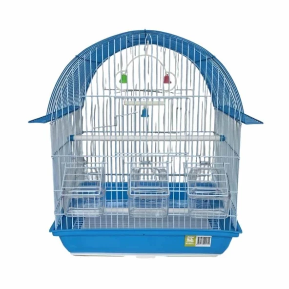 Nanbell 3 Yemlik Sürgülü Izgaralı İthal Kuş Kafesi 37X28X48cm - 2
