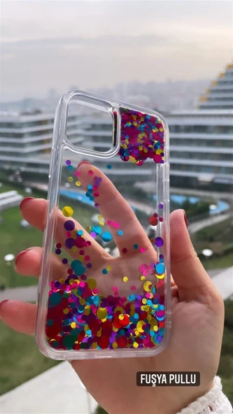 Apple İphone 11 Kılıf Water Bead Sulu Pullu Kapak Mix ürün görseli 1