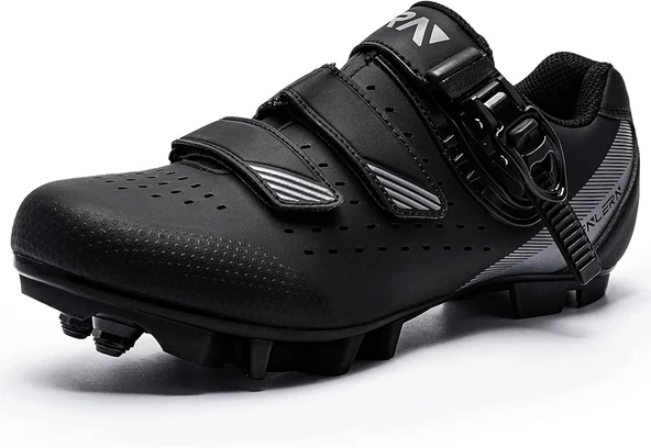 Bisiklet Ayakkabısı 42 Numara Dağ Bisikleti Ayakkabı Pedal Tokalı 2 Delikli Krampon Sistemi Fenlern - 2