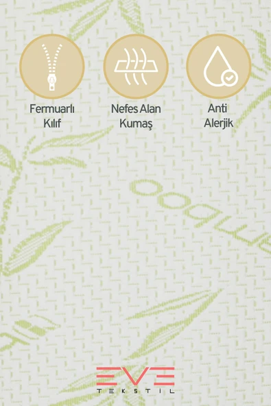 2 Adet Bamboo Antibakteriyel Fermuarlı Yıkanabilir Otel Lüks Yastık Kılıfı 50x70cm - 3