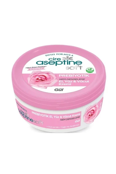 Cire Aseptine Soft Prebiyotik Gül El Yüz ve Vücut Kremi 100 ml