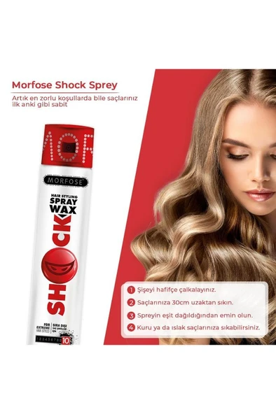 Morfose Çok Sert (10 Numara) Saç Spreyi Shock - 3