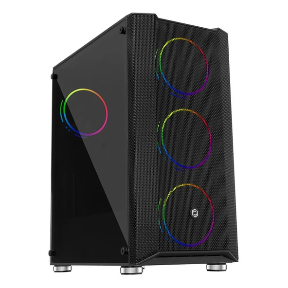Frisby Panda FC-9405G 650W 80+ USB 3.2 RGB ATX Mid Tower Siyah Kasa ürün görseli 1