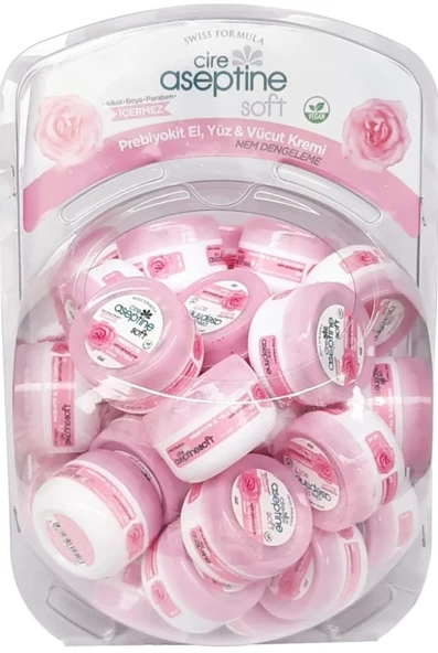 Cire Aseptine Krem 30ml Prebiyotik Gül 50'li Stand