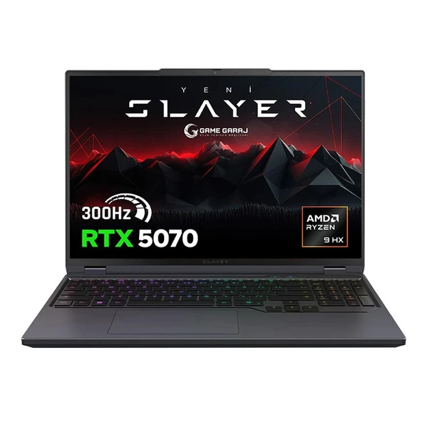 Game Garaj Slayer R9T-5070 C3 AMD Ryzen 9 8945HX 64GB RAM 2TB SSD RTX5070 16 - Resim 2