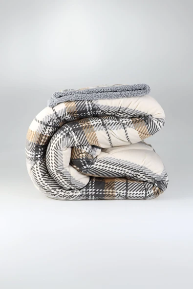 Comforter Çift Kişilik Yorgan Set Volenta Gri 220x240 cm - 3