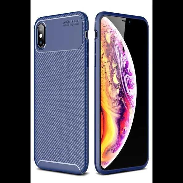 Joy Tekno iPhone XS Max Kılıf Auto Focus Karbon Kapak