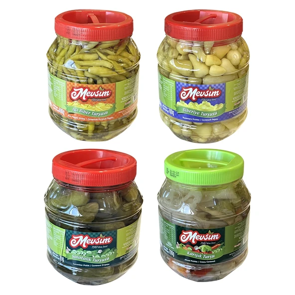 Mevsim Turşu Biber-Salata-Karışık 1350 gr 4 lü Karma Koli ürün görseli 1