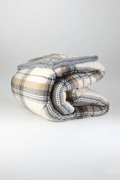 Comforter Çift Kişilik Yorgan Set Volenta Gri 220x240 cm