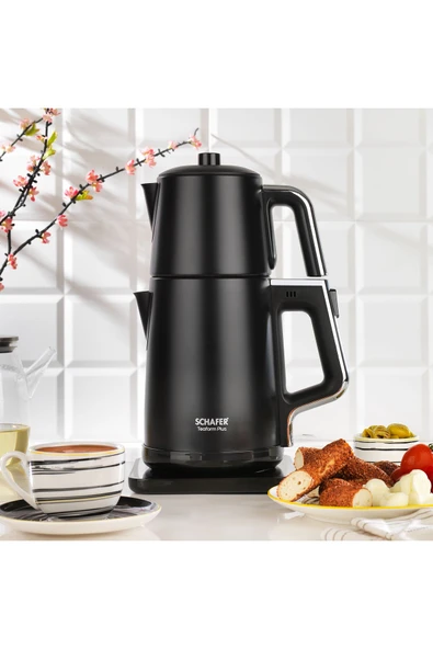 Teaform Plus Paslanmaz Çay Makinesi-Siyah ürün görseli 1
